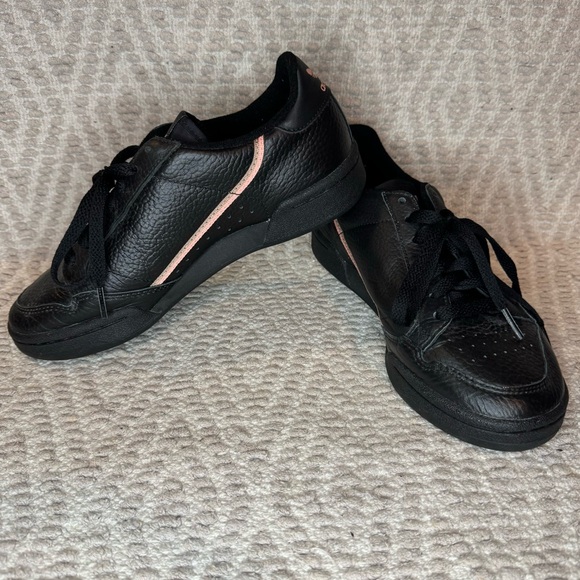 ADIDAS ORIGINALS CONTINENTAL 80 LEATHER CASUAL WOMEN'S SHOES BLACK - Picture 8 of 9